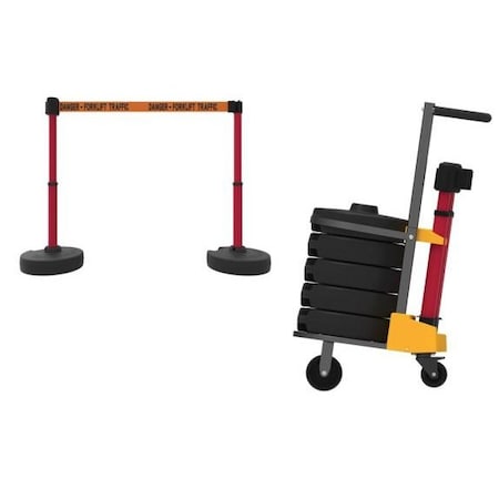 Accuform MOBILE BANNER STAKE STANCHION CART PRB914RD PRB914RD